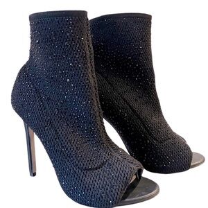 ALDO Hema Open Toe Studded Booties Rhinestone